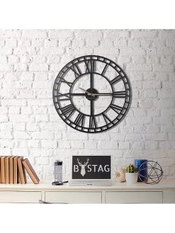 Wanduhr "Classic" In Schwarz - Ø 70 Cm