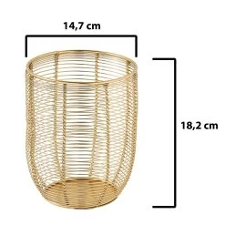 Metalldraht Kerzenleuchte 18 Cm In Gold -Dekostuck Store amare metalldraht kerzenleuchte 18 cm in gold 6