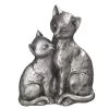 Katzen-Paar In Antiksilber - (H) 22 Cm