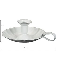 Kerzenständer Aus Emaille In Antikweiß -Dekostuck Store ambiente haus kerzenstander aus emaille in antikweiss 3