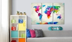 Pinnwand Bild Colourful Expression [Cork Map] In Mehrfarbig -Dekostuck Store artgeist pinnwand bild colourful expression cork map in mehrfarbig 2