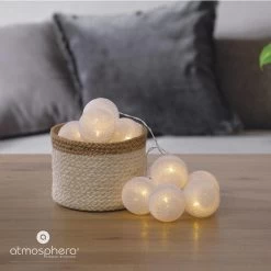 LED-Girlande In Weiß -Dekostuck Store atmosphera createur dinterieur led girlande in weiss 3