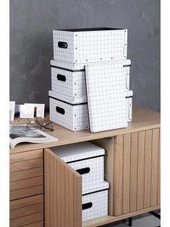 5er-Set: Aufbewahrungsboxen "Joachim" In Weiß -Dekostuck Store bigsobox 5er set aufbewahrungsboxen joachim in weiss 6