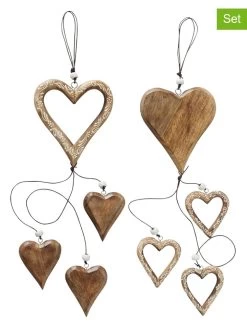 2er-Set: Dekoanhänger "Mariella" In Hellbraun