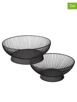 2er-Set: Dekoschalen "Balu" In Schwarz