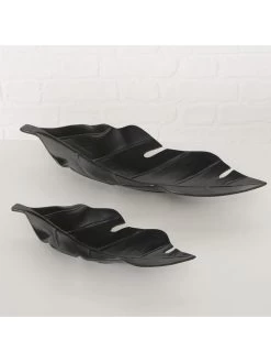 2er-Set: Dekoschalen "Jatay" In Schwarz -Dekostuck Store boltze 2er set dekoschalen jatay in schwarz 3