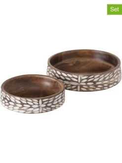 2er-Set: Dekoschalen "Jiol" In Hellbraun