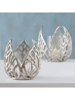 2er-Set: Windlichter "Sumati" In Silber -Dekostuck Store boltze 2er set windlichter sumati in silber 4