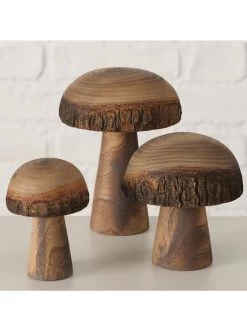 Dekostuck Store -Dekostuck Store boltze 3er set dekofiguren punti in braun h 11 cm 1