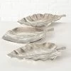 3er-Set: Dekoschalen "Blatt" In Silber - (L)26 X (B)14 Cm -Dekostuck Store boltze 3er set dekoschalen blatt in silber l 26 x b 14 cm