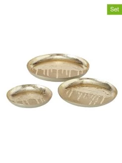 3er-Set: Dekoteller "Sjella" In Gold