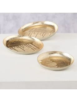 3er-Set: Dekoteller "Sjella" In Gold -Dekostuck Store boltze 3er set dekoteller sjella in gold 6