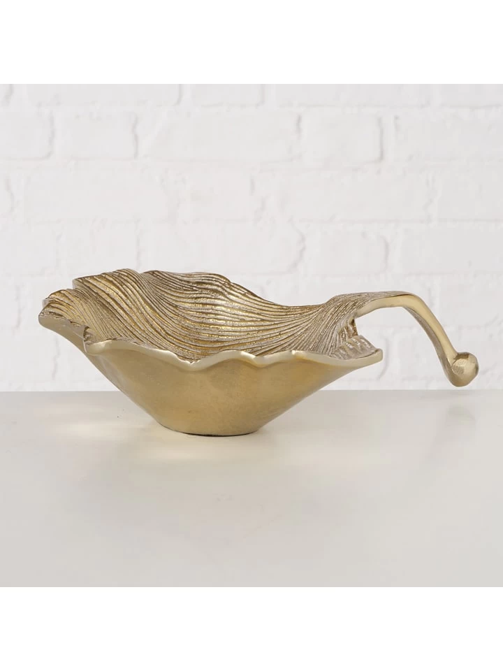 Dekoschale "Ginkgo" In Gold - (B)30 X (H)7 X (T)29 Cm 5 Dekoschale "Ginkgo" In Gold - (B)30 X (H)7 X (T)29 Cm – Bild 3