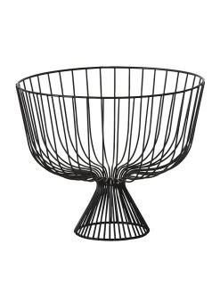 Dekoschale "Tora" In Schwarz - (H)25 X Ø 30 Cm