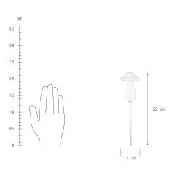 Bewässerungspilz Höhe 22cm RAINDROPS In Transparent -Dekostuck Store butlers bewasserungspilz hohe 22cm raindrops in transparent 2