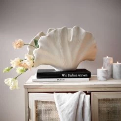 Dekostuck Store -Dekostuck Store butlers deko objekt blatt hohe 21cm ginkgo in creme 1