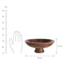 Deko-Schale Mit Fuß Ø30cm MANGO DAYS In Braun -Dekostuck Store butlers deko schale mit fuss o30cm mango days in braun 2