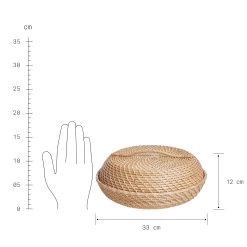 Korbschale Rattan Ø33cm RONDA In Natur -Dekostuck Store butlers korbschale rattan o33cm ronda in natur 3
