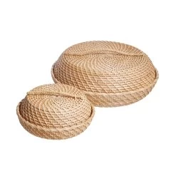 Korbschale Rattan Ø33cm RONDA In Natur -Dekostuck Store butlers korbschale rattan o33cm ronda in natur 4