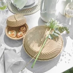 Korbschale Rattan Ø33cm RONDA In Natur -Dekostuck Store butlers korbschale rattan o33cm ronda in natur 5