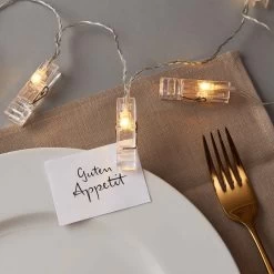 LED-Klammern 10 Lichter Mit USB-Batteriefach CLIP ART In Transparent -Dekostuck Store butlers led klammern 10 lichter mit usb batteriefach clip art in transparent 6