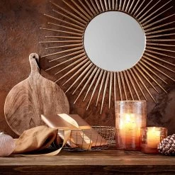 Spiegel Sonnenförmig Ø76cm DEL SOL In Gold -Dekostuck Store butlers spiegel sonnenformig o76cm del sol in gold 5