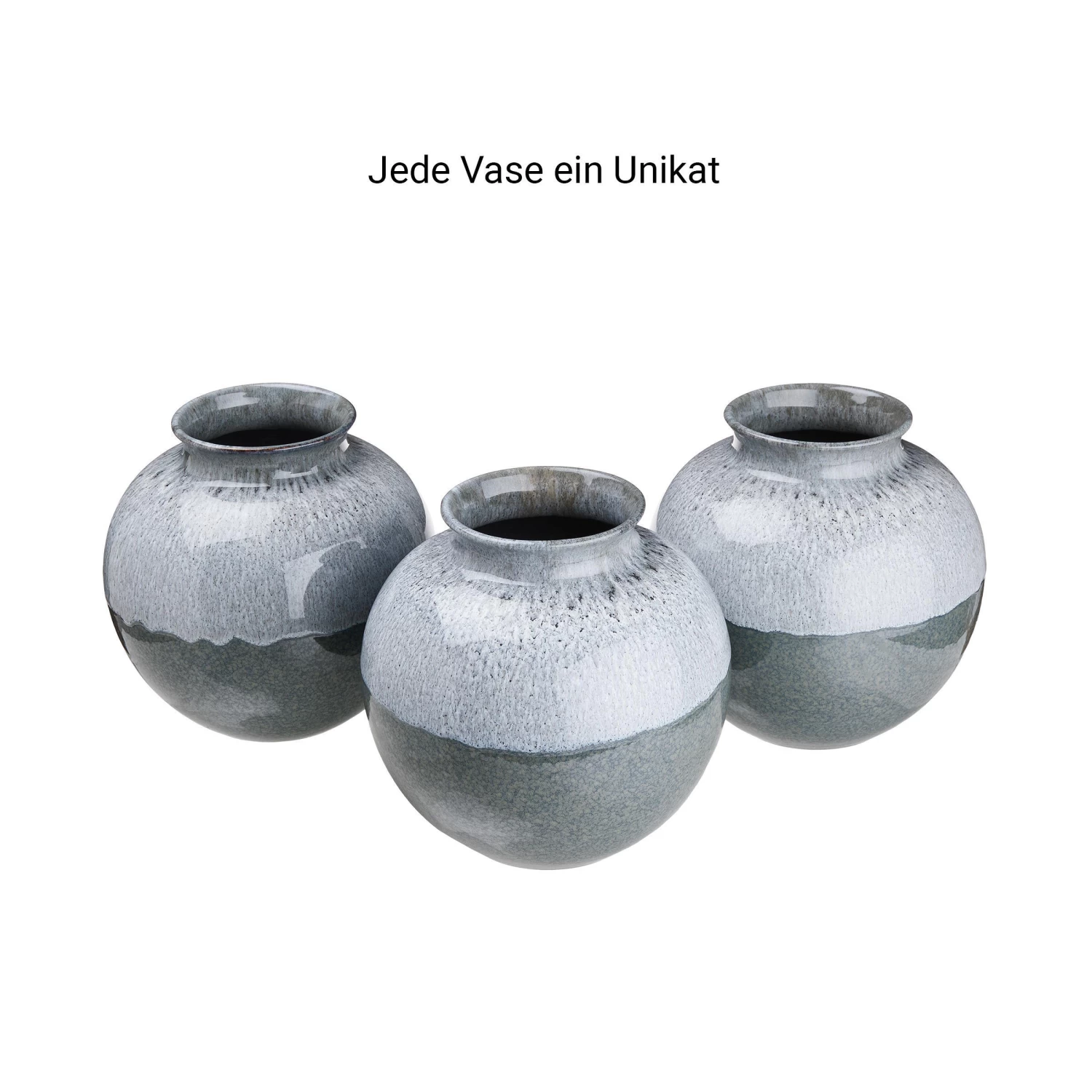 Vase Höhe 20cm AQUARELLE In Petrol 7 Vase Höhe 20cm AQUARELLE In Petrol – Bild 5