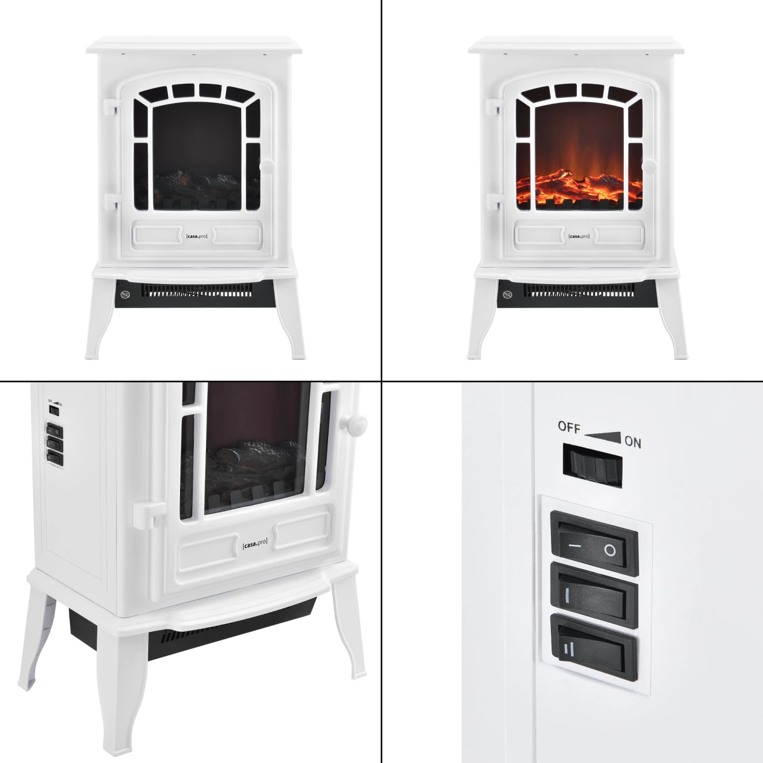 Elektrischer Kamin In Weiß (L)39cm (B)24cm (H)56.5cm 9 Elektrischer Kamin In Weiß (L)39cm (B)24cm (H)56.5cm – Bild 7