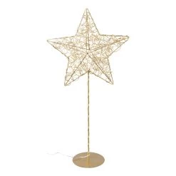 Deko-Stern Mit LED In Gold
