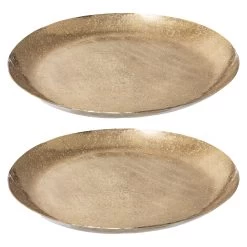 Deko-Teller Aus Metall In Champagner