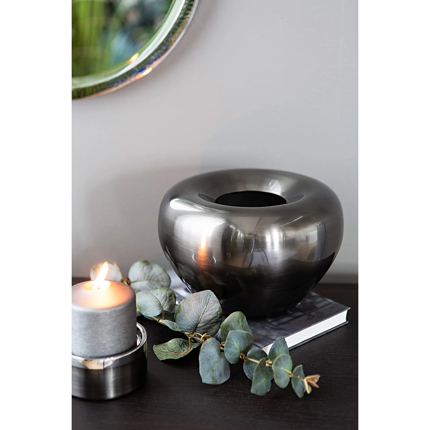 Vase "Venus" In Grau - H. 15 Cm - D. 22,5 Cm 4 Vase "Venus" In Grau - H. 15 Cm - D. 22,5 Cm – Bild 2