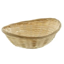 Spar-Set 5x Bambus-Schale "Geschwungen", 25 X 19 X 8 Cm In Beige