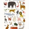 Poster "Abécédaire Des Animaux" In Bunt -Dekostuck Store juniqe poster abecedaire des animaux in bunt