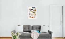 Poster "Abécédaire Des Animaux" In Bunt -Dekostuck Store juniqe poster abecedaire des animaux in bunt 2