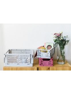 3er.Set: Aufbewahrungskisten "Clara" In Grau/ Beere -Dekostuck Store kindsgut 3er set aufbewahrungskisten clara in grau beere 3