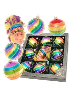 Christbaumkugeln In Bunt - 9 Stück