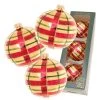 Christbaumkugeln In Rot/ Gold - 3 Stück - Ø 8 Cm -Dekostuck Store krebs glas lauscha christbaumkugeln in rot gold 3 stuck o 8 cm