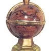 Christbaumornament "Antiker Globus" In Gold/ Braun - (L)11 Cm -Dekostuck Store krebs glas lauscha christbaumornament antiker globus in gold braun l 11 cm
