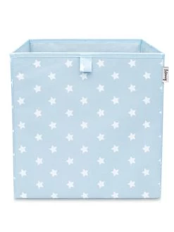 Aufbewahrungsbox "Sterne" In Hellblau - (B)33 X (H)33 X (T)33 Cm