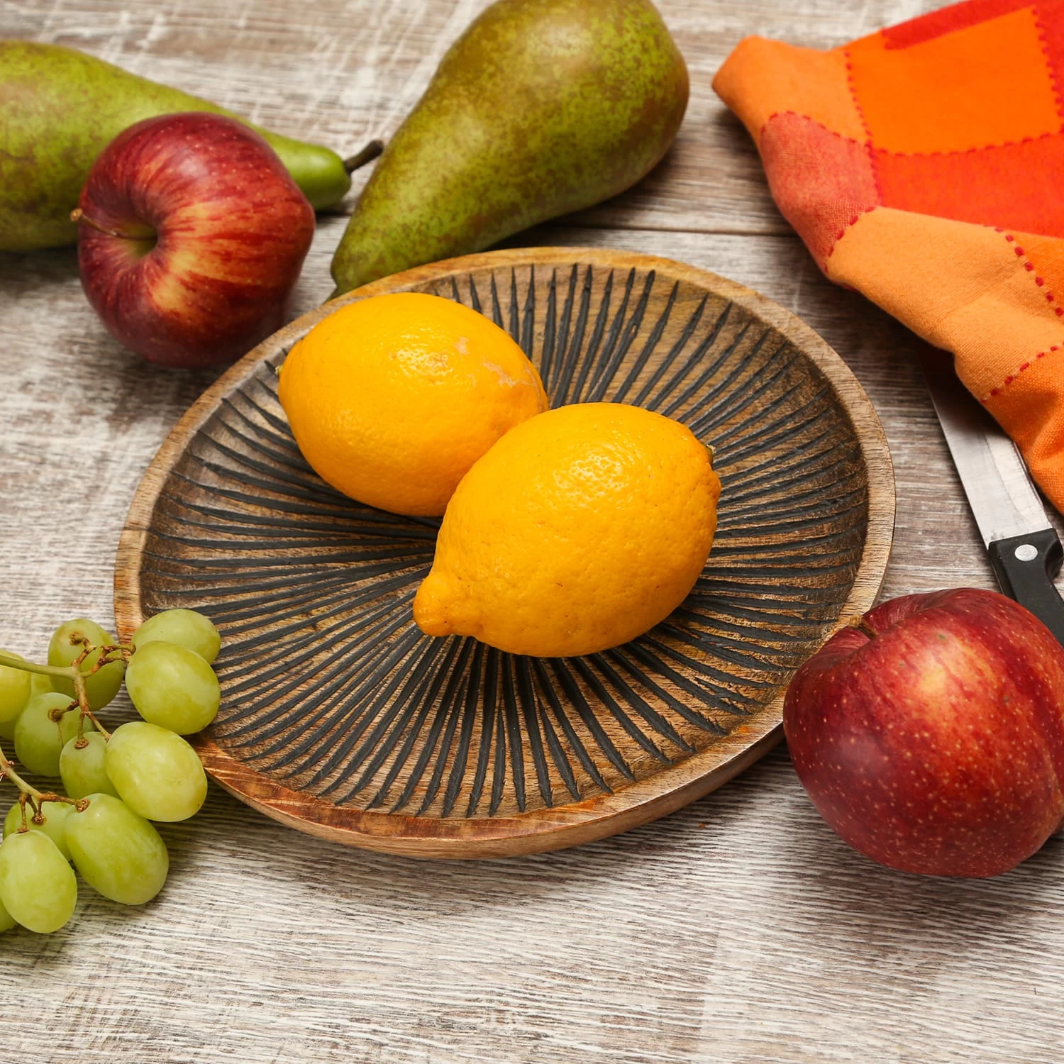 Dekoteller Aus Mangoholz In Braun - D: 22,5cm 7 Dekoteller Aus Mangoholz In Braun - D: 22,5cm – Bild 5