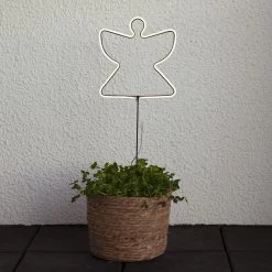 Dekostuck Store -Dekostuck Store marelida led gartenstecker neon engel 102led h 65cm in weiss 1