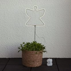 LED Gartenstecker Neon Engel 102LED H: 65cm In Weiß -Dekostuck Store marelida led gartenstecker neon engel 102led h 65cm in weiss 2