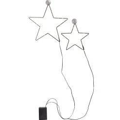 LED Leuchtsterne STELLA Fensterdeko 2 Sterne Mit Timer In Schwarz