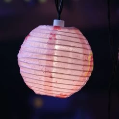 LED Solar Lichterkette 10 Lampions In Rosa - L: 4,5m -Dekostuck Store marelida led solar lichterkette 10 lampions in rosa l 4 5m 4