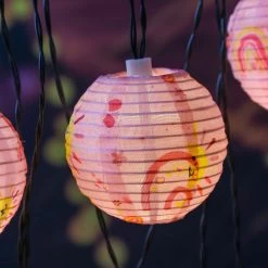 LED Solar Lichterkette 10 Lampions In Rosa - L: 4,5m -Dekostuck Store marelida led solar lichterkette 10 lampions in rosa l 4 5m 5