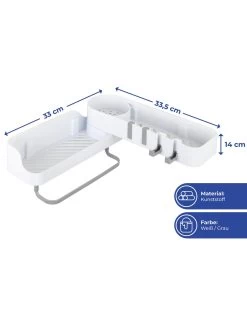 Eck-Aufbewahrungskorb Mit Dreh-Gelenk Ohne Bohren In Weiß -Dekostuck Store maximex eck aufbewahrungskorb mit dreh gelenk ohne bohren in weiss 11