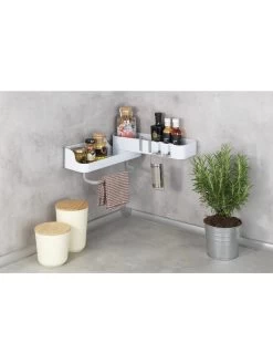 Eck-Aufbewahrungskorb Mit Dreh-Gelenk Ohne Bohren In Weiß -Dekostuck Store maximex eck aufbewahrungskorb mit dreh gelenk ohne bohren in weiss 14