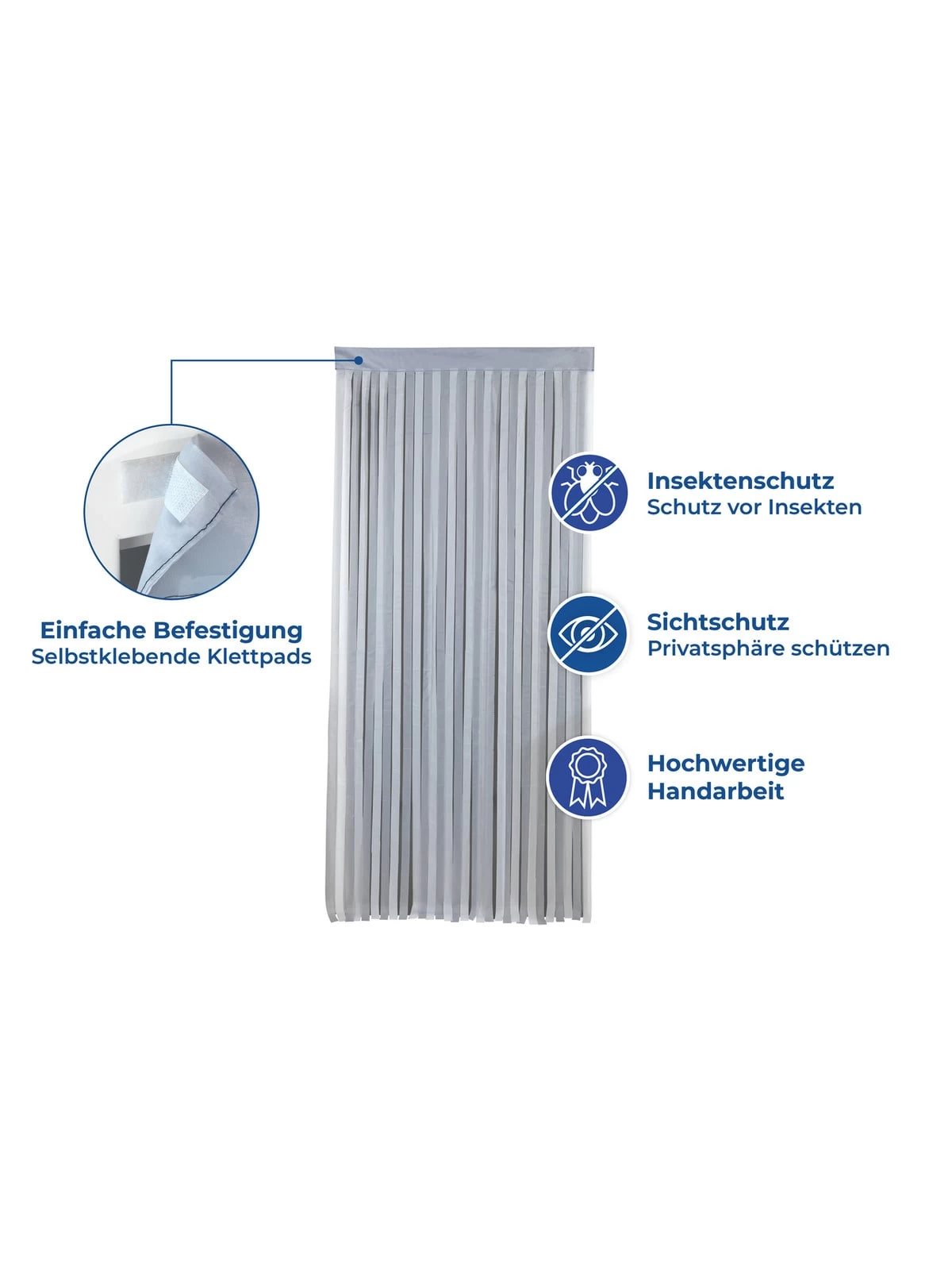 Türvorhang Grau-Weiß In Grau 6 Türvorhang Grau-Weiß In Grau – Bild 4