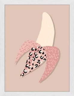 Wandbild " Banane " In Weiss