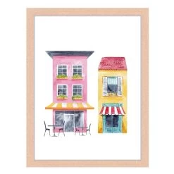 Wandbild " Das Cafe " In Naturell -Dekostuck Store milan moon wandbild das cafe in naturell 5